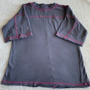 Urban Outfitters Gray Tee w/ Pink stitching